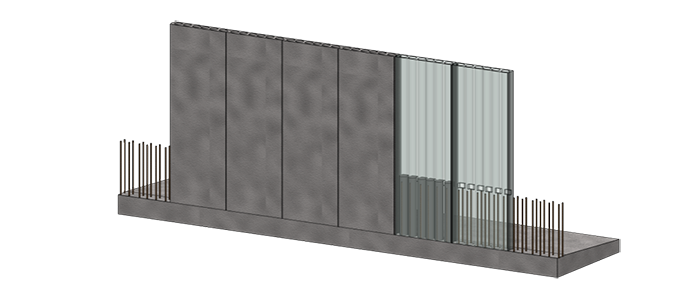 Typical cross section of HC slab 6/200